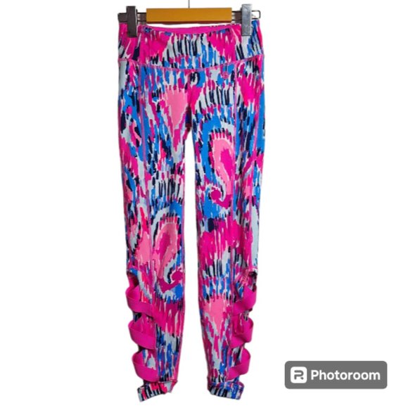 Lilly Pulitzer Luxletic Bodycon Athletic Cutout Leggings Size XS - Picture 2 of 12